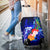 Guam Luggage Covers - Humpback Whale with Tropical Flowers (Blue) - Polynesian Pride