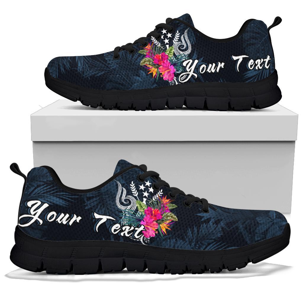 Kosrae Micronesia Custom Personalised Sneakers - Tropical Flower - Polynesian Pride