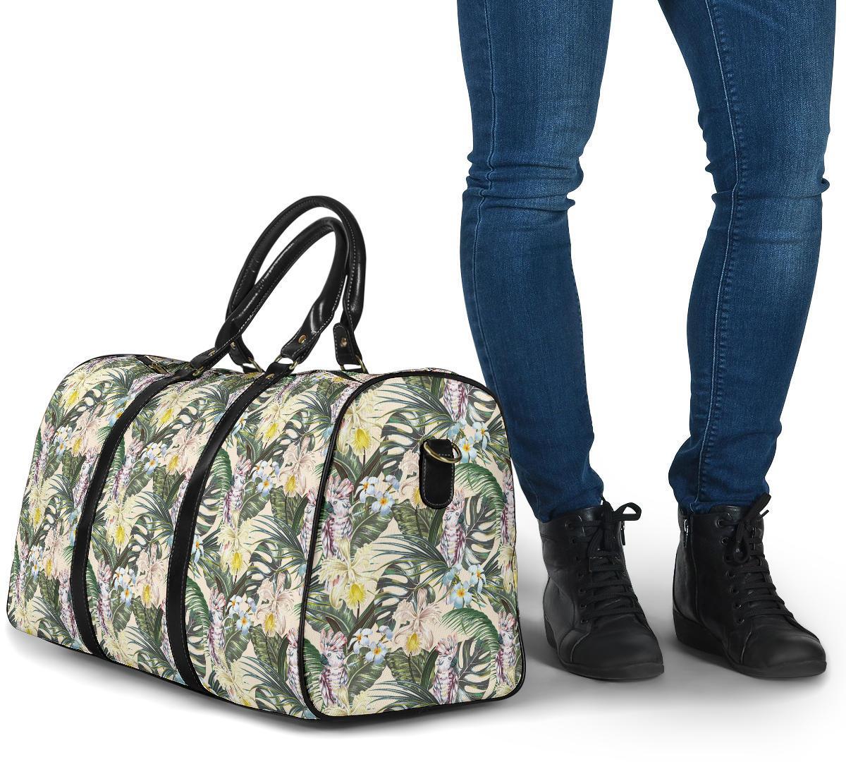Tropical Jungle Parrots And Flamingos Hawaii Travel Bag - Polynesian Pride