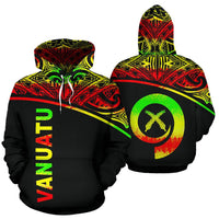 Vanuatu Polynesian Hoodie Reggae Curve Unisex Reggae - Polynesian Pride