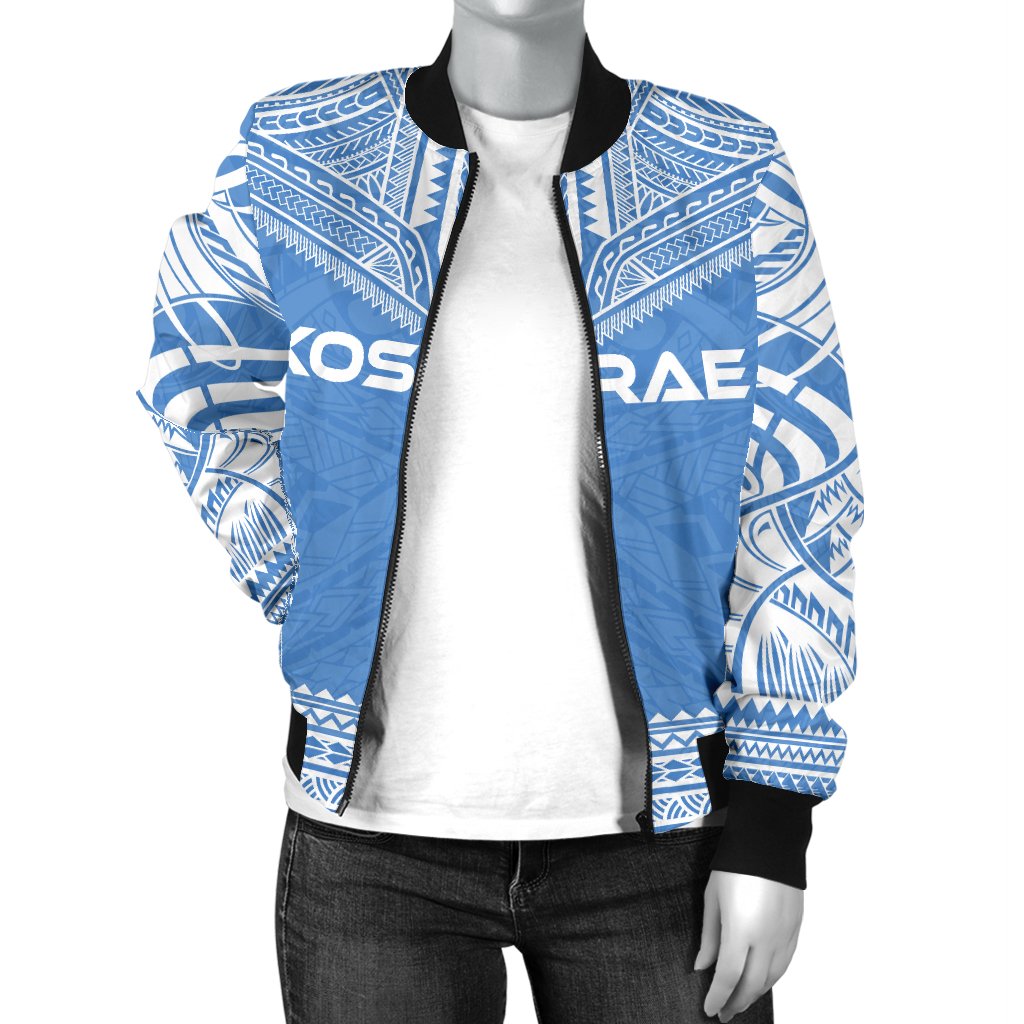 Kosrae Flag Polynesian Chief Women'S Bomber Jacket - Polynesian Pride