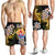 French Polynesia Tahiti Men's Shorts - Tahiti Of Seal Turtle With Plumeria - Polynesian Pride