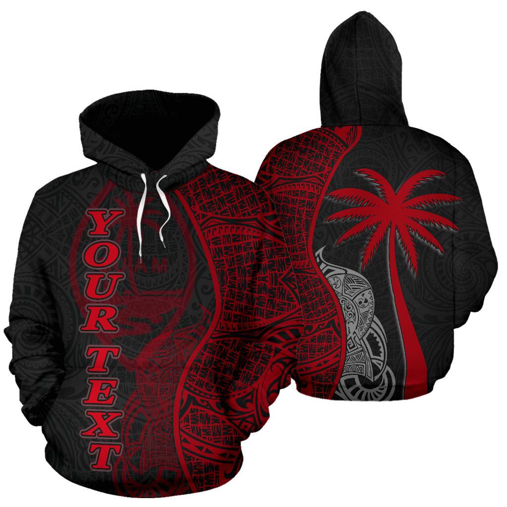 Guam Polynesian Custom Hoodie Coconut Red Unisex Red - Polynesian Pride