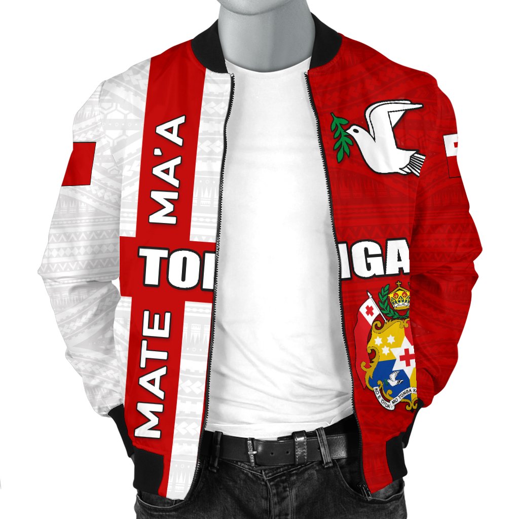 Tonga Rugby Men Bomber Jacket Mate Ma'a - Polynesian Pride