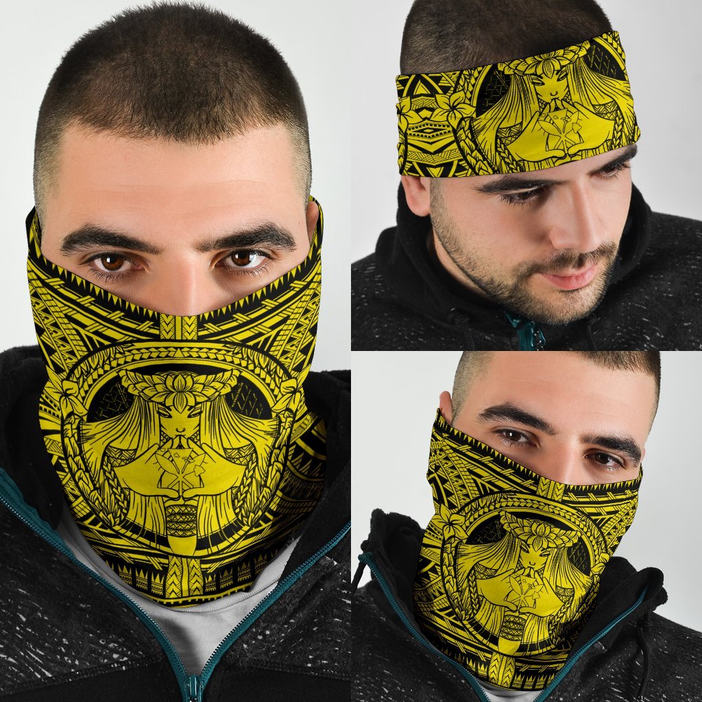 Hawaii Kanaka Pele Polynesian Bandana Circle Yellow - Polynesian Pride