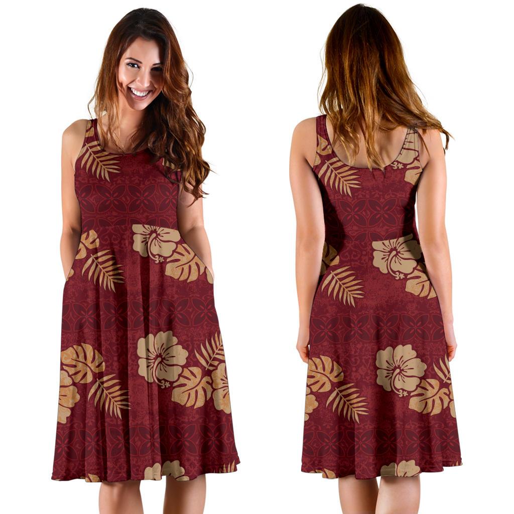 Hawaiian Women's Dress - Retro Pattern - Polynesian Pride