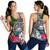 American Samoa Women Racerback Tank - Turtle Plumeria Banana Leaf - Polynesian Pride