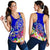 Tahiti Women's Racerback Tank - Turtle Plumeria (Blue) Blue - Polynesian Pride