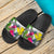 Hawaii Custom Personalised Slide Sandals White - Turtle Plumeria Banana Leaf - Polynesian Pride