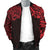 New Zealand Men's Bomber Jacket, Maori Polynesian Tattoo Red - Polynesian Pride