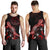 Palau Men Tank Top - Turtle With Blooming Hibiscus Red - Polynesian Pride