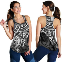Pohnpei Polynesian Racerback Tank (Women) - Polynesian White Turtle - Polynesian Pride