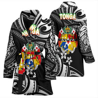 Mate Ma'a Tonga Rugby Women's Bath Robe Polynesian Unique Vibes - Black - Polynesian Pride