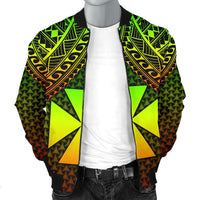 Polynesian Wallis and Futuna Personalised Men's Bomber Jacket - Reggae Vintage Polynesian Patterns - Polynesian Pride