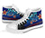 Chuuk High Top Shoes Blue - Vintage Tribal Mountain - Polynesian Pride