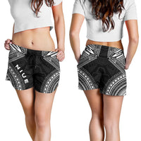 Niue Women's Shorts - Polynesian Chief Black Version - Polynesian Pride