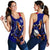 American Samoa Women's Racerback Tank - Eagle Style Polynesian Patterns Blue - Polynesian Pride