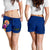 Tahiti Polynesian Women's Shorts - Floral With Seal Blue Women Blue - Polynesian Pride