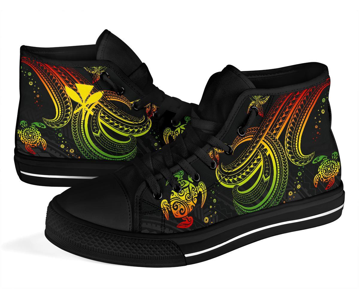Hawaii High Top Shoes - Reggae Turtle - Polynesian Pride