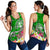 Tonga Custom Personalised Women's Racerback Tank - Turtle Plumeria (Green) - Polynesian Pride