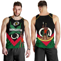 Vanuatu Rugby Men Tank Top Flag Style - Polynesian Pride