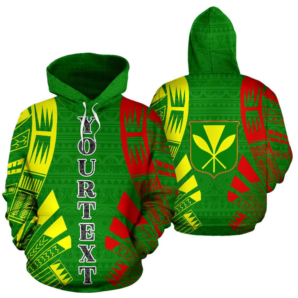 Hawaii All Over Custom Hoodie Polynesian Tattoo Style Unisex Green - Polynesian Pride