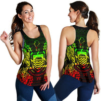 Tuvalu Polynesian Women Tank Top Map Reggae - Polynesian Pride