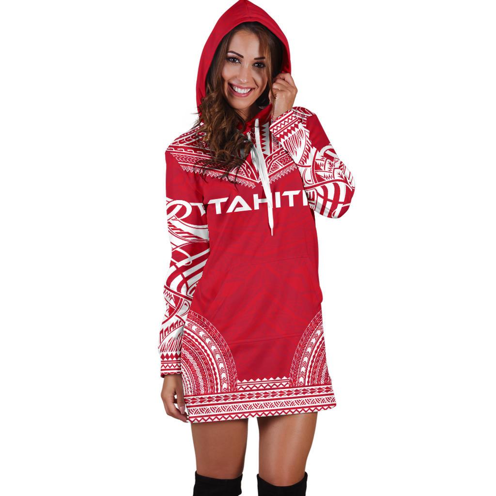 Tahiti Women's Hoodie Dress - Polynesian Flag Chief - Polynesian Pride