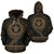 Polynesian Zip up Hoodie Polynesian Turtle Tattoo Style Unisex Gold - Polynesian Pride
