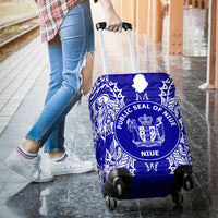 Niue Polynesian Luggage Covers Map Blue - Polynesian Pride
