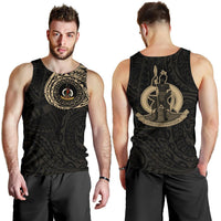 Vanuatu in My Heart Tattoo Tank Top A7 Black and Gold - Polynesian Pride