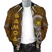 Samoa Men's Bomber Jackets - Polynesian Boar Tusk - Polynesian Pride