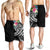 Guam Polynesian Men's Shorts - Summer Plumeria (Black) - Polynesian Pride