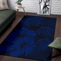 Hawaiian Map Hibiscus Flowers Vintage Polynesian Rug AH - Polynesian Pride