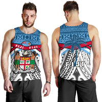 Fiji Rugby Men Tank Top Tapa Cloth - Polynesian Pride