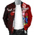 Cook Islands Polynesian Men's Bomber Jacket - Coat Of Arm With Hibiscus - Polynesian Pride