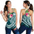 FSM Polynesian Women's Racerback Tank - Summer Plumeria (Turquoise) - Polynesian Pride