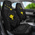 Hawaii Car Seat Covers - Hawaii Kanaka Maoli And Map ( Black) - Polynesian Pride