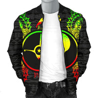 Yap Polynesian Men's Bomber Jacket Map Reggae - Polynesian Pride