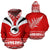 Maori Aotearoa Silver Fern Hoodie Red Medal Version Unisex Red - Polynesian Pride