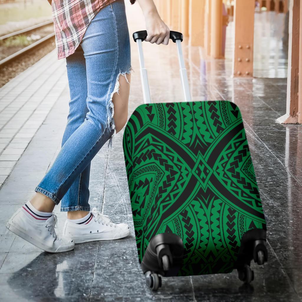 Polynesian Tradition Green Luggage Covers - Polynesian Pride