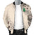 Norfolk Island Men's Bomber Jacket - The Beige Hibiscus - Polynesian Pride