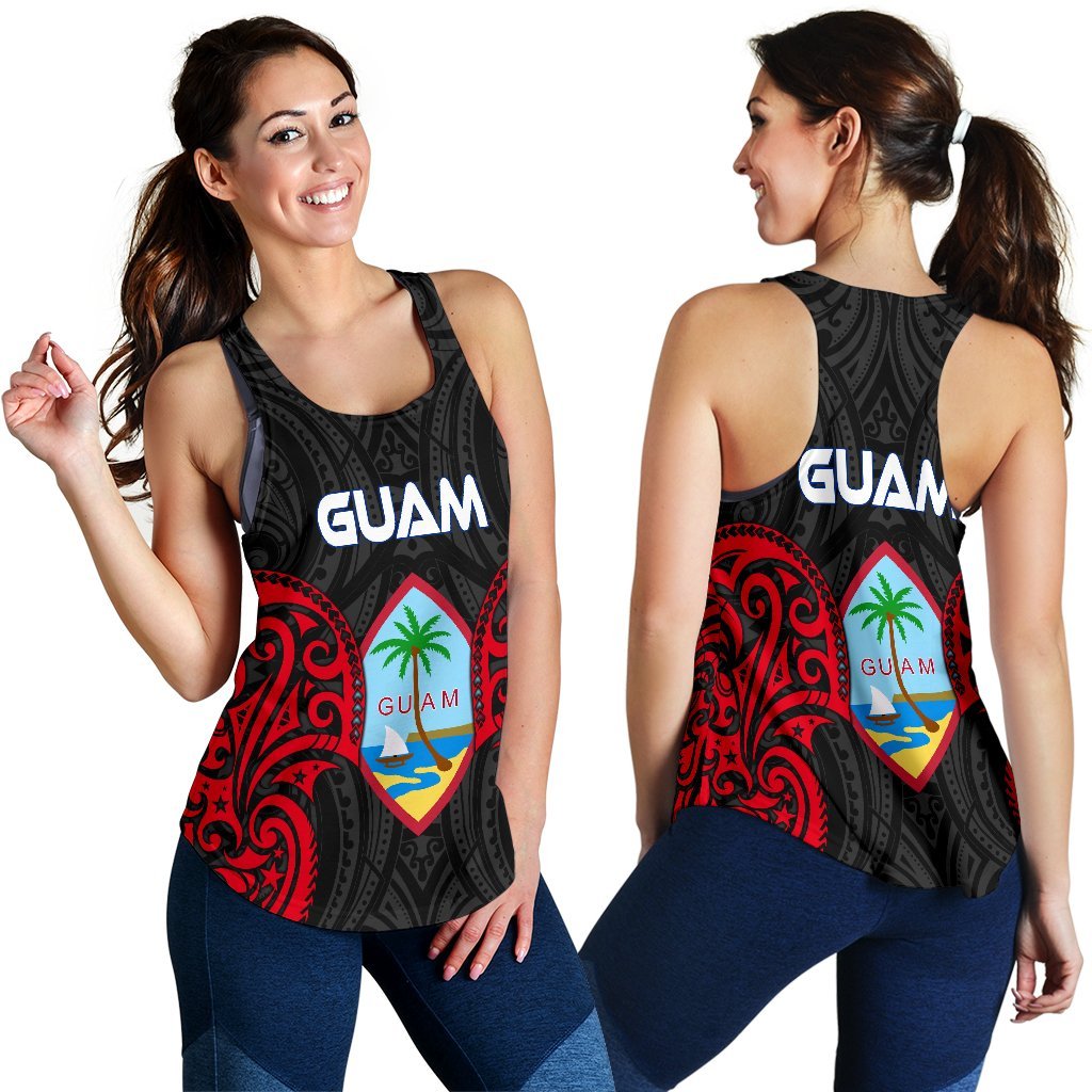 Guam Polynesian Women's Racerback Tank - Guam Spirit Red - Polynesian Pride