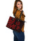 American Samoa Large Leather Tote - Red Tentacle Turtle - Polynesian Pride