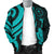 Chuuk Micronesian Men Bomber Jacket - Turquoise Tentacle Turtle - Polynesian Pride