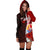 Tahiti Polynesian Women's Hoodie Dress - Coat Of Arm With Hibiscus - Polynesian Pride