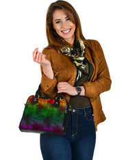 Polynesian Shoulder Handbag - Green Hibiscus Patterns - Polynesian Pride