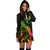 Yap Polynesian Hoodie Dress - Turtle With Blooming Hibiscus Reggae - Polynesian Pride