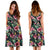 Hawaii Tropical Flowers, Palm And Leaves Midi Dress - Polynesian Pride