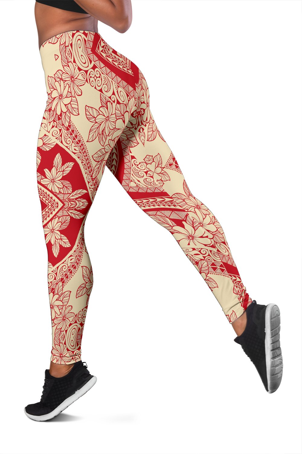 Polynesian Plumeria Mix Hawaii Women's Leggings AH - Polynesian Pride